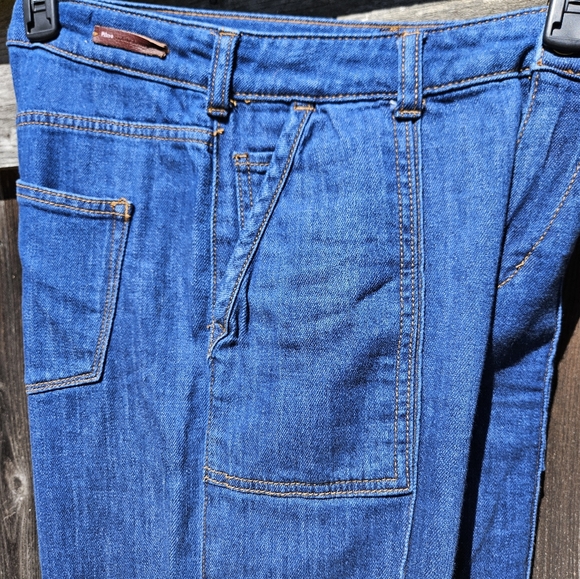 Anthropologie Pilcro & The Letterpress Size 26 Wide leg Snap Bottom buttonJeans - Picture 6 of 9